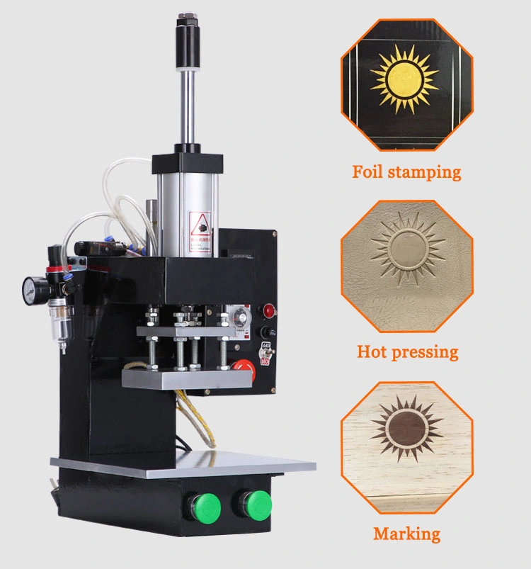 Logo Letter Embossing Press Hot Foil Stamping Machine for Leather Accessories